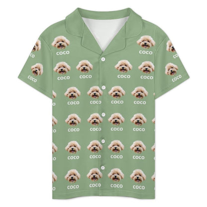 Custom Pet Face and Name Kids Short Pajama Set-WEPRINTME-5