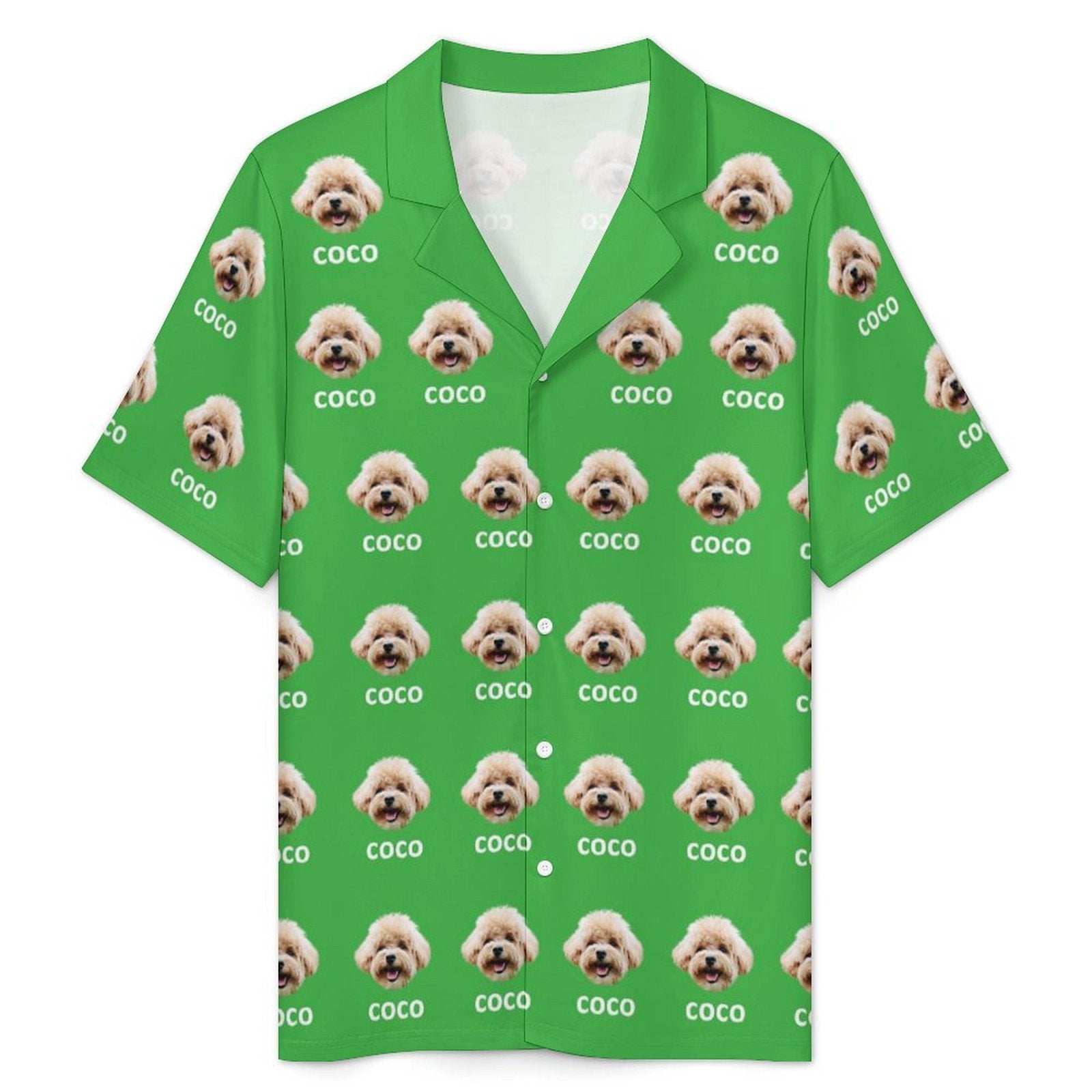 Custom Pet Face and Name Men's Short Pajama Set-WEPRINTME-5