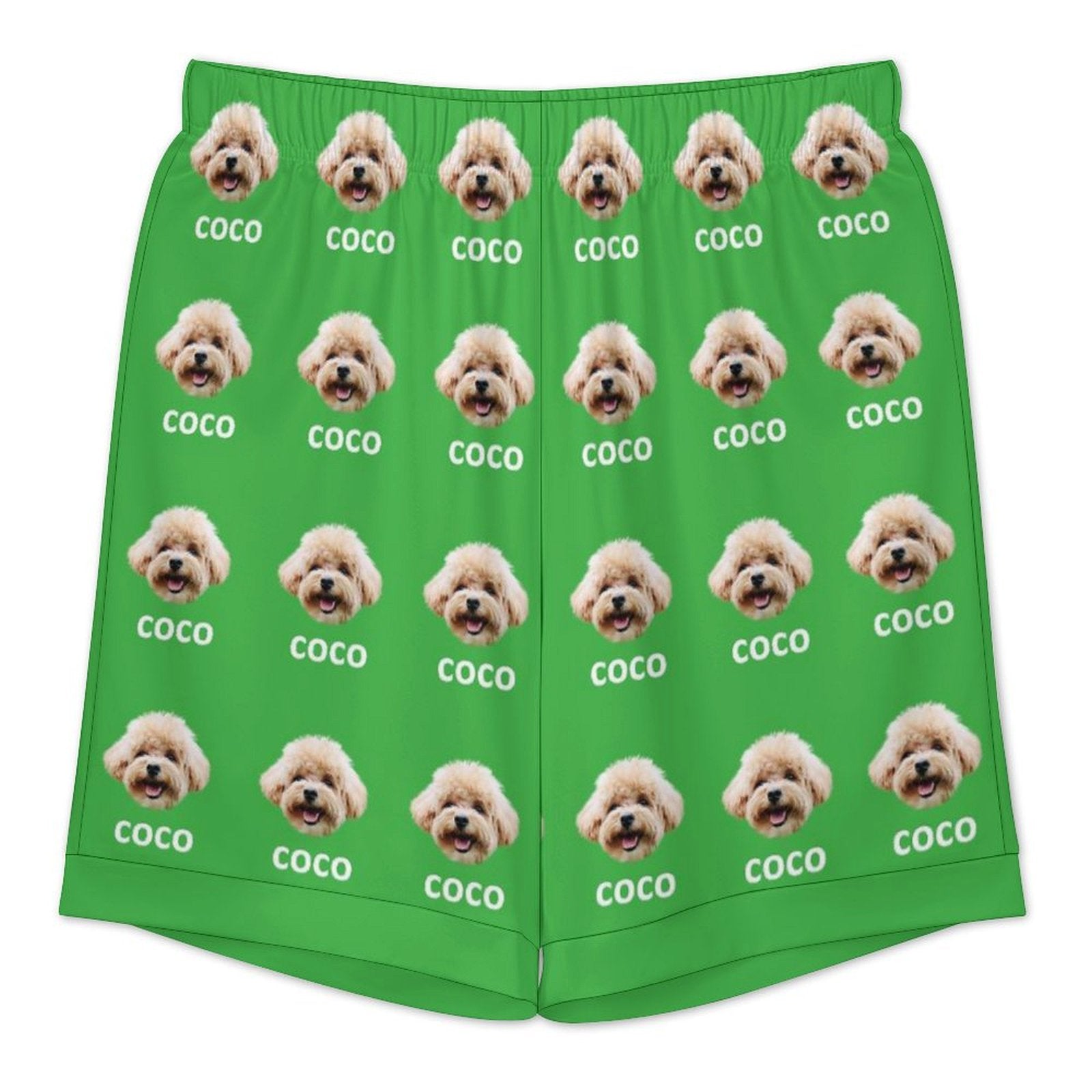 Custom Pet Face and Name Men's Short Pajama Set-WEPRINTME-6