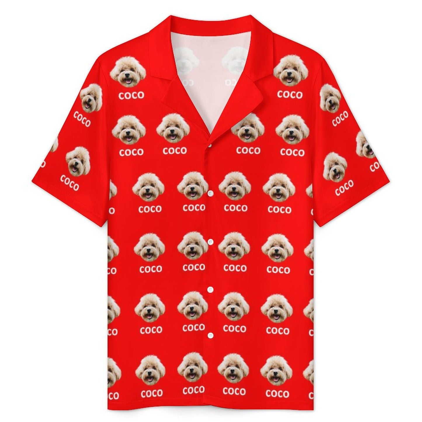 Custom Pet Face and Name Women's Short Pajama Set-WEPRINTME-5