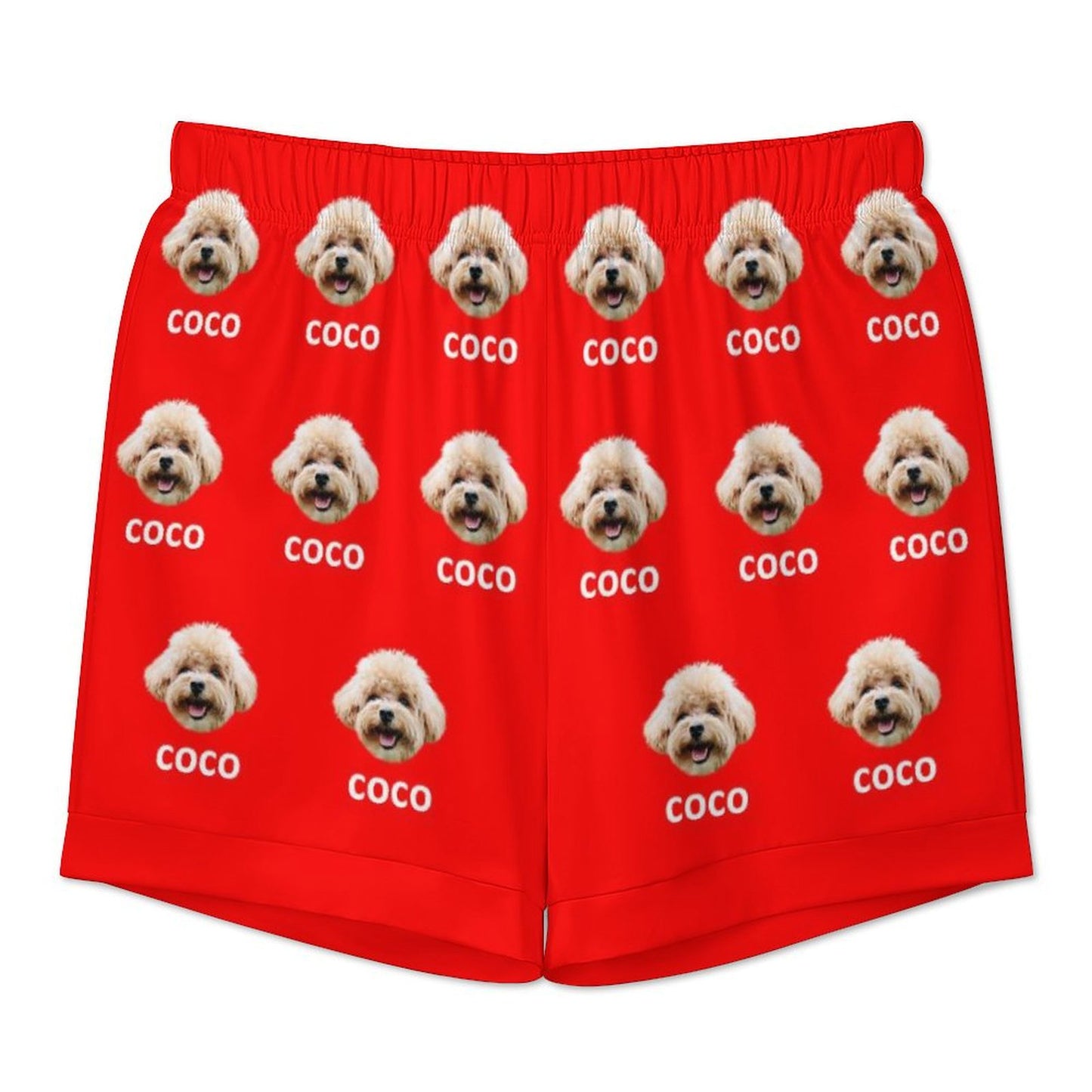 Custom Pet Face and Name Women's Short Pajama Set-WEPRINTME-6