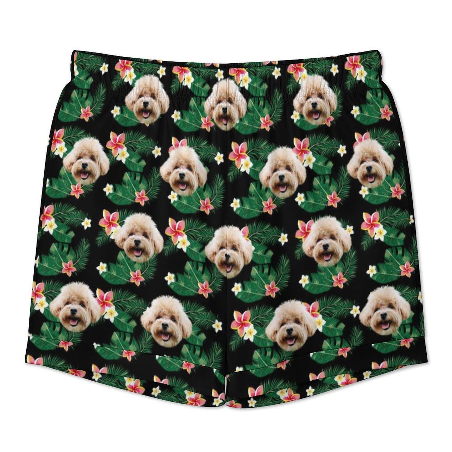 Custom Pet Flowers Women's Short Pajama Set-WEPRINTME-6