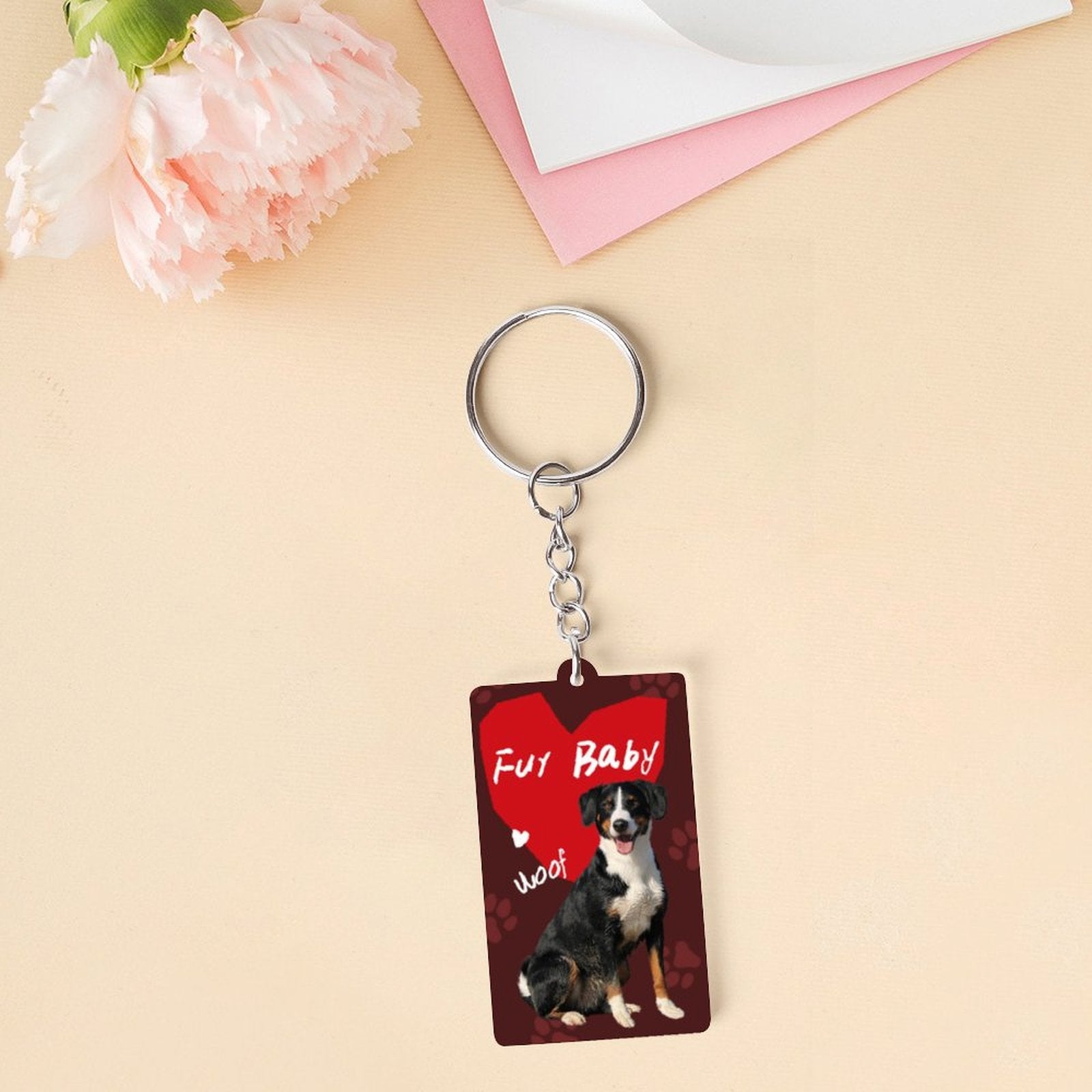 Custom Pet Fur Baby Acrylic Keychain-WEPRINTME-2