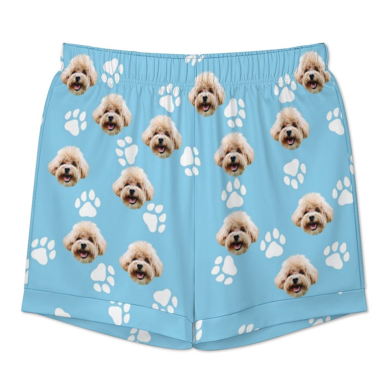 Custom Pet Paws Women's Short Pajama Set-WEPRINTME-6