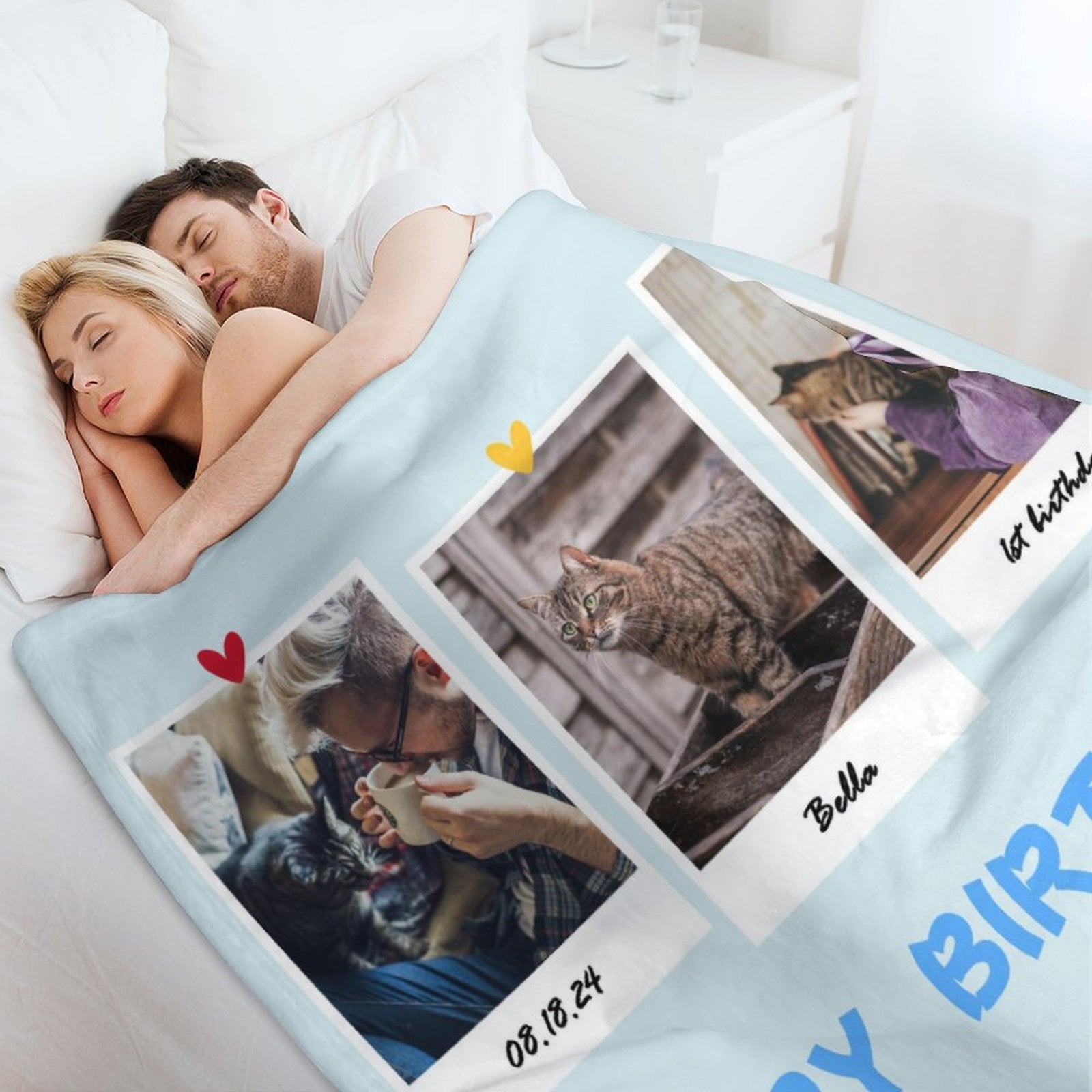 Custom Pet Photo 3 Moments Fleece Blanket-WEPRINTME-4