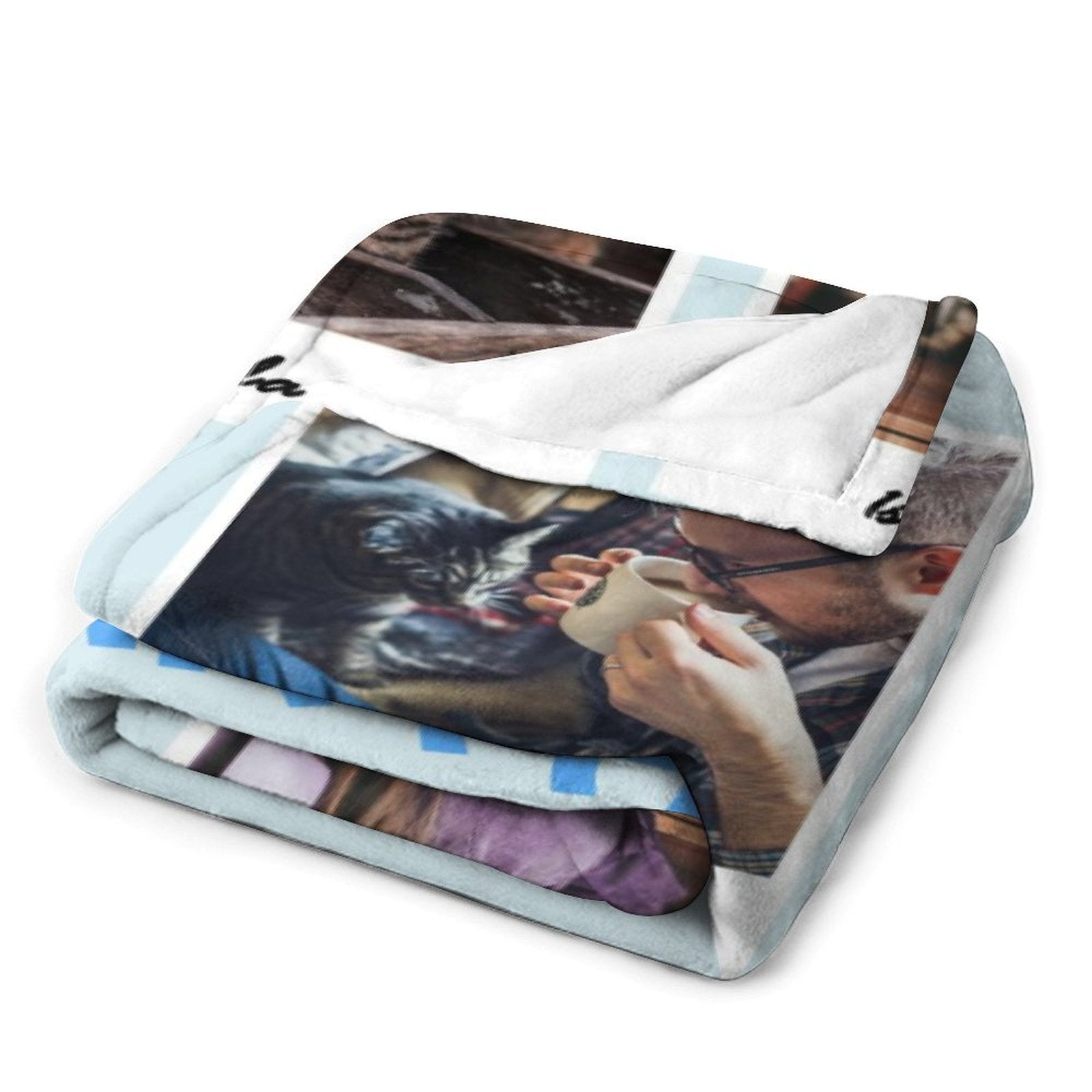 Custom Pet Photo 3 Moments Fleece Blanket-WEPRINTME-7