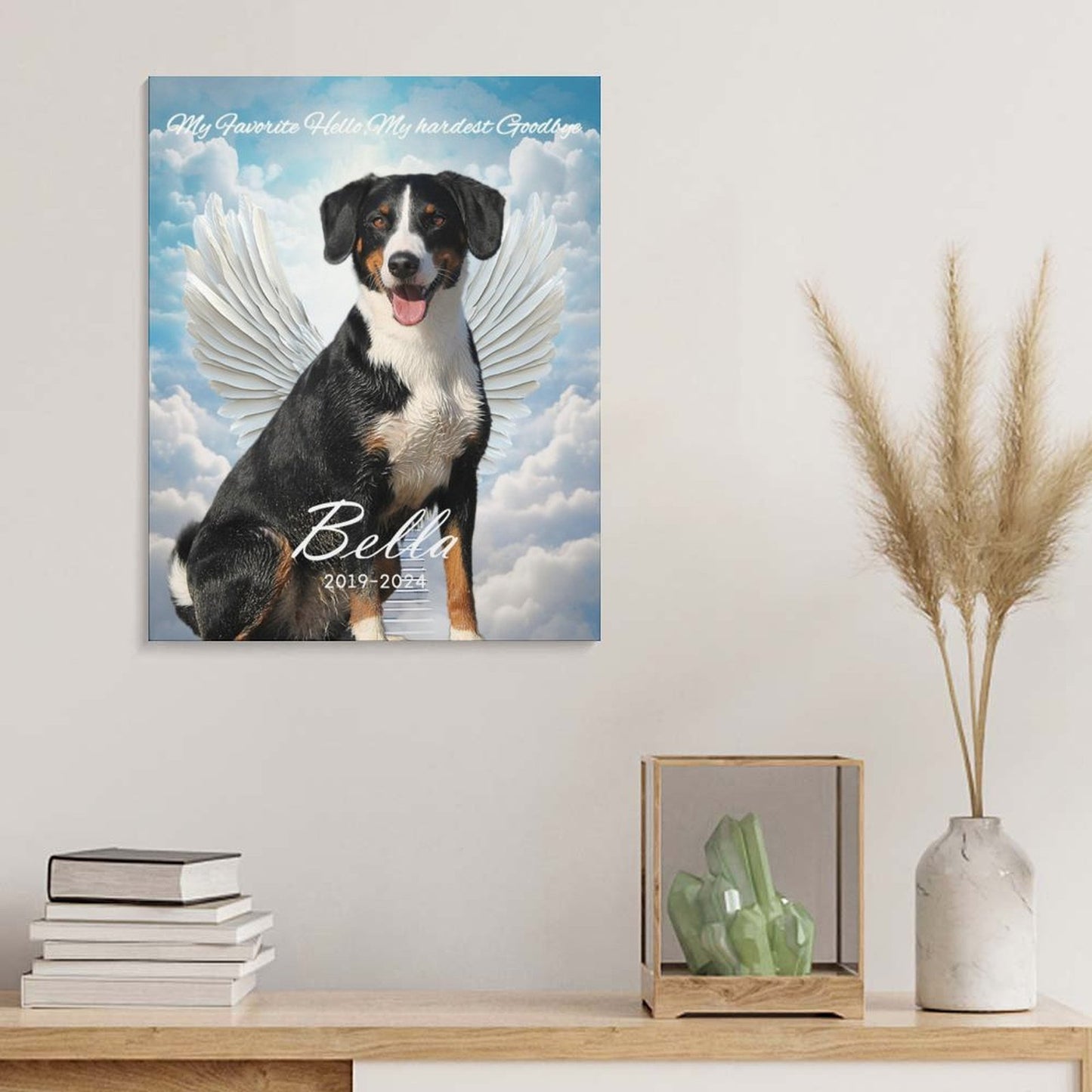 Custom Pet Photo Angel Memorial Wall Art-WEPRINTME-3
