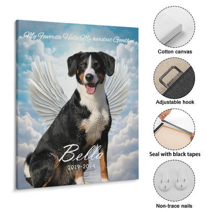 Custom Pet Photo Angel Memorial Wall Art-WEPRINTME-4
