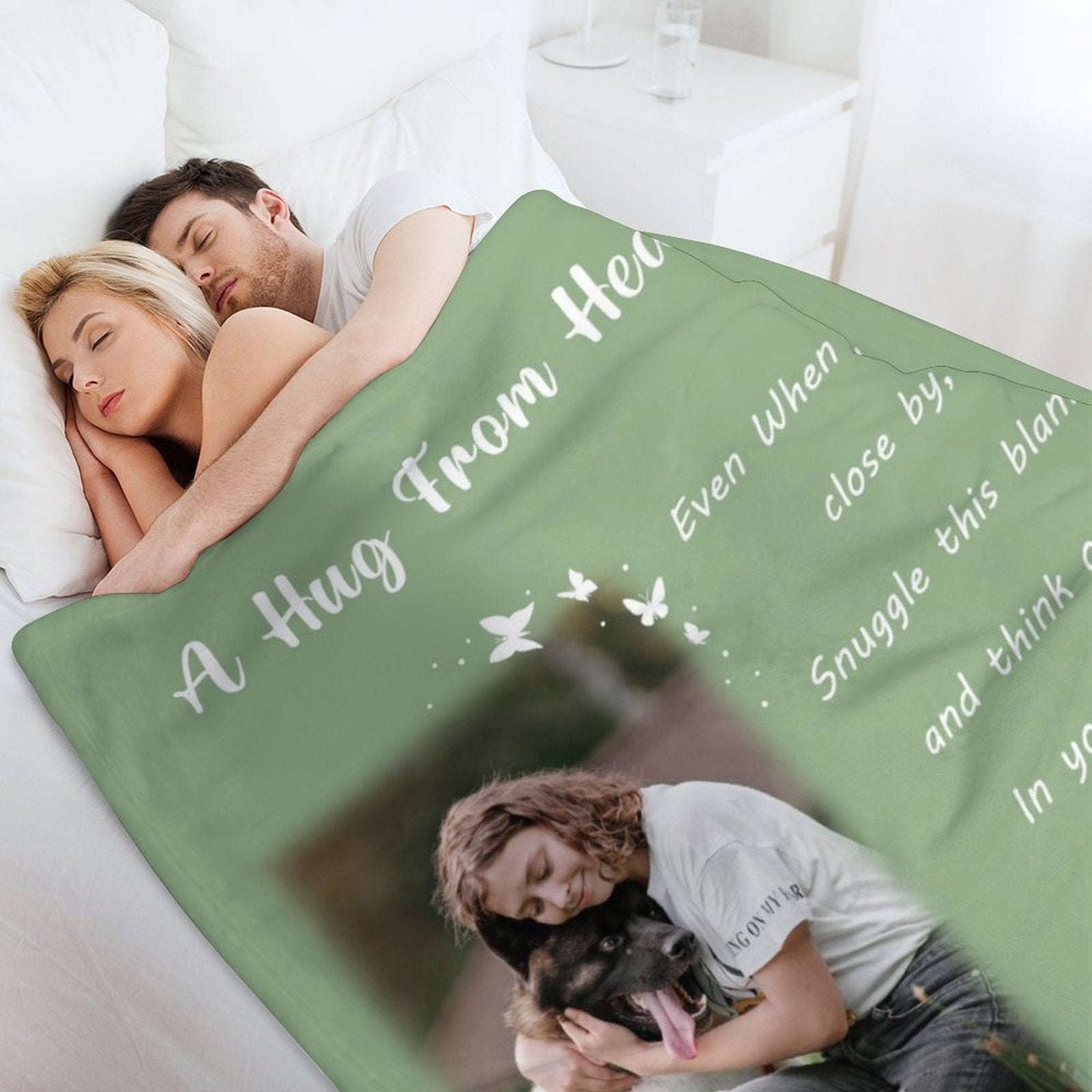 Custom Pet Photo Blanket A Hug from Heaven Blanket-WEPRINTME-5
