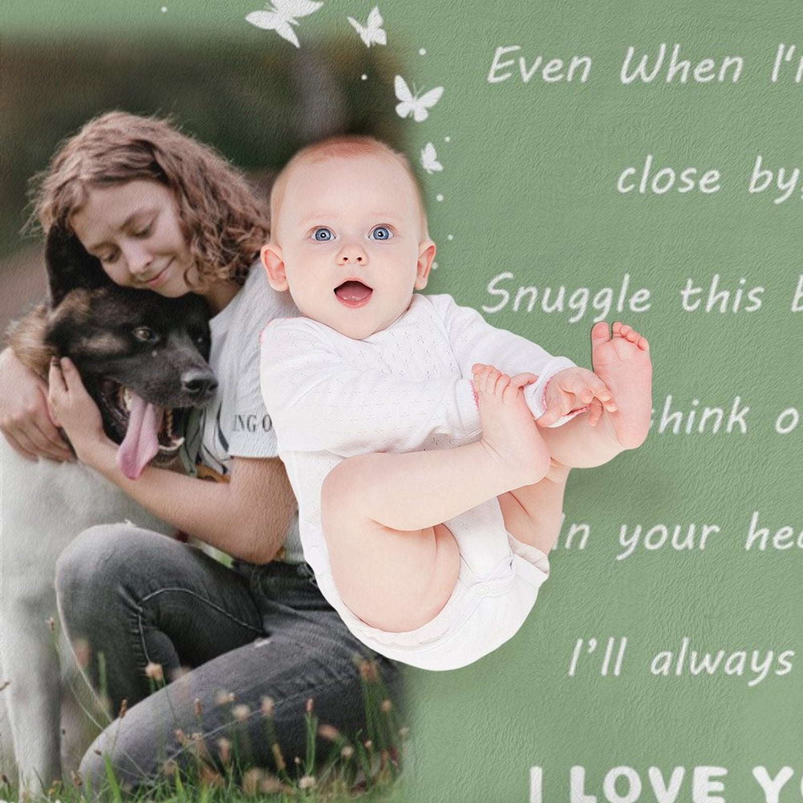 Custom Pet Photo Blanket A Hug from 7Heaven Blanket-WEPRINTME-7