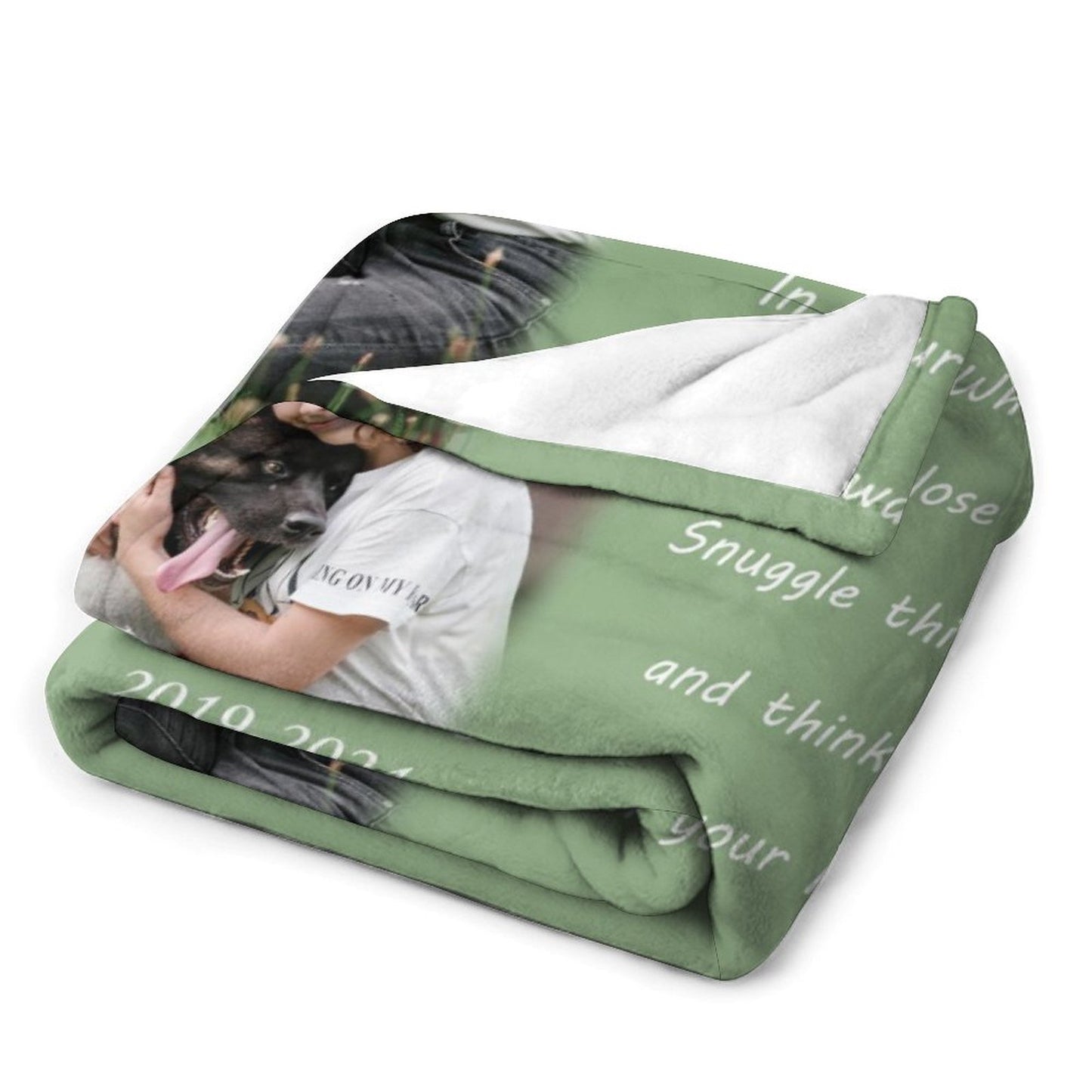 Custom Pet Photo Blanket A Hug from Heaven Blanket-WEPRINTME-9