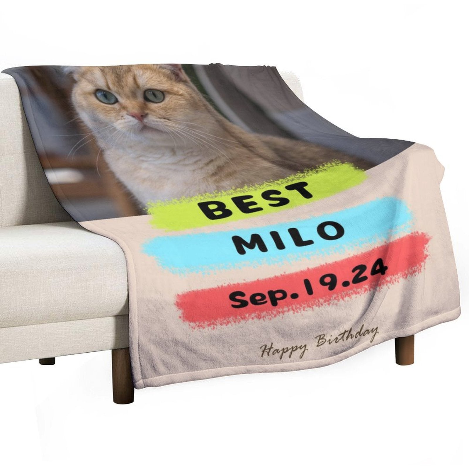 Custom Pet Photo Blanket Best Day Ever Birthday Blanket-WEPRINTME-2