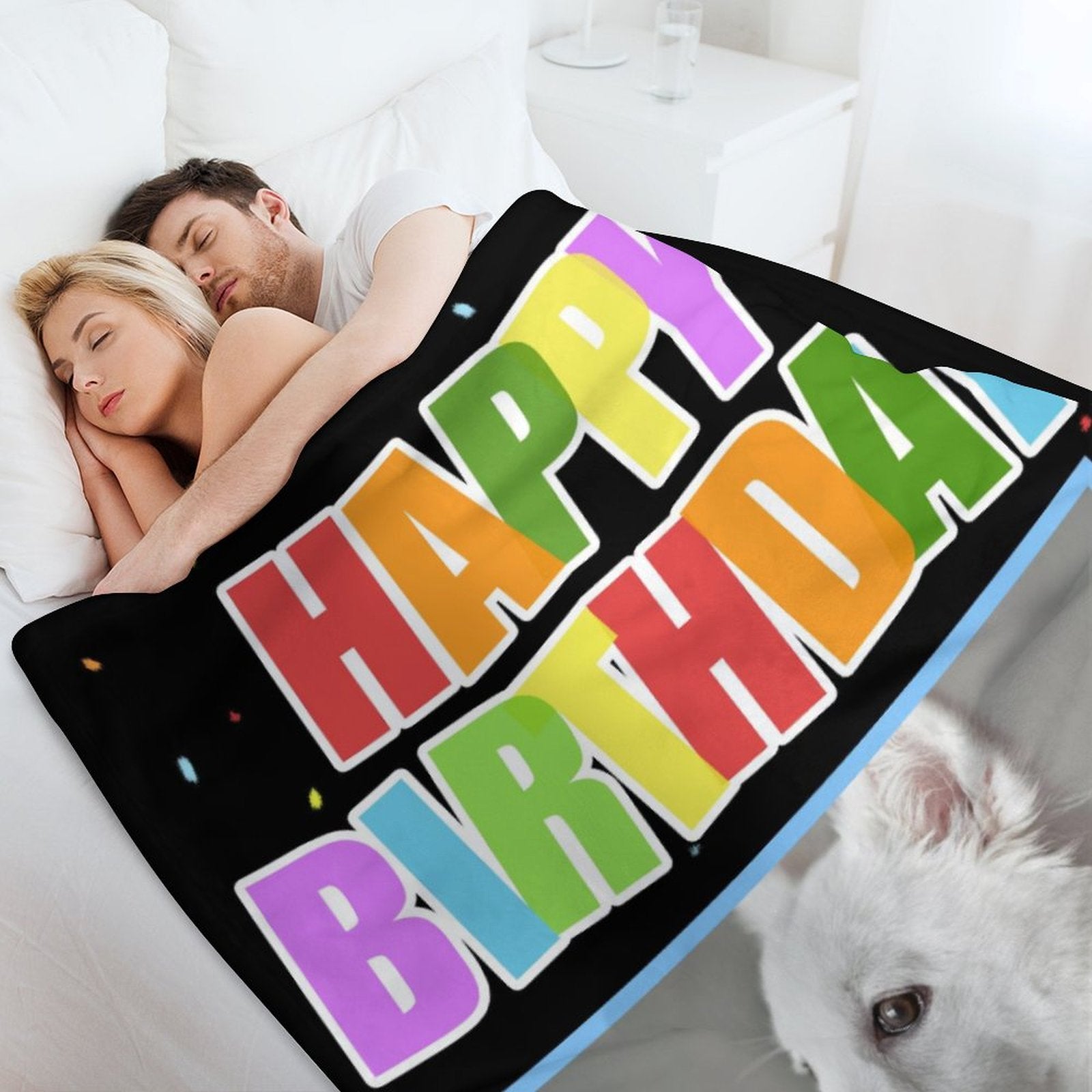 Custom Pet Photo Blanket Happy Birthday Blanket-WEPRINTME-11