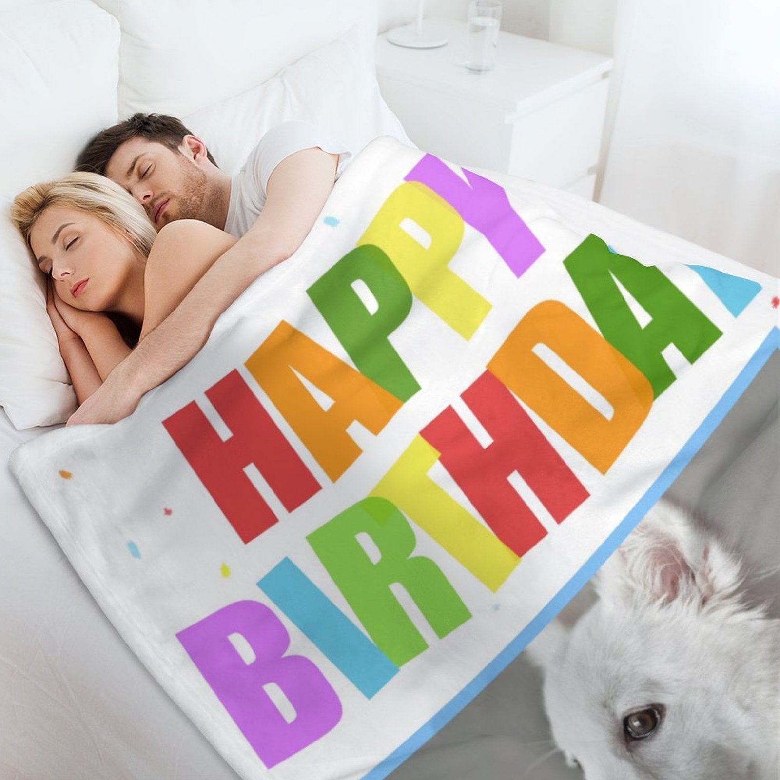 Custom Pet Photo Blanket Happy Birthday Blanket-WEPRINTME-5