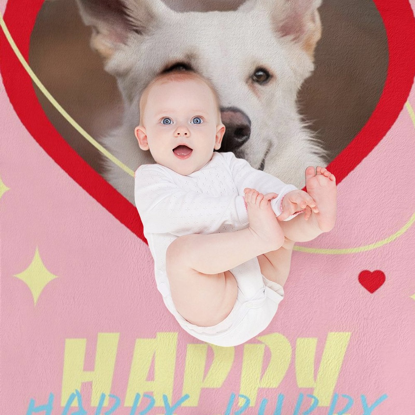 Custom Pet Photo Blanket Happy Puppy Blanket-WEPRINTME-7