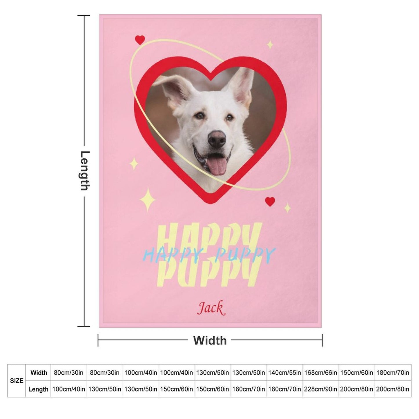 Custom Pet Photo Blanket Happy Puppy Blanket-WEPRINTME-8