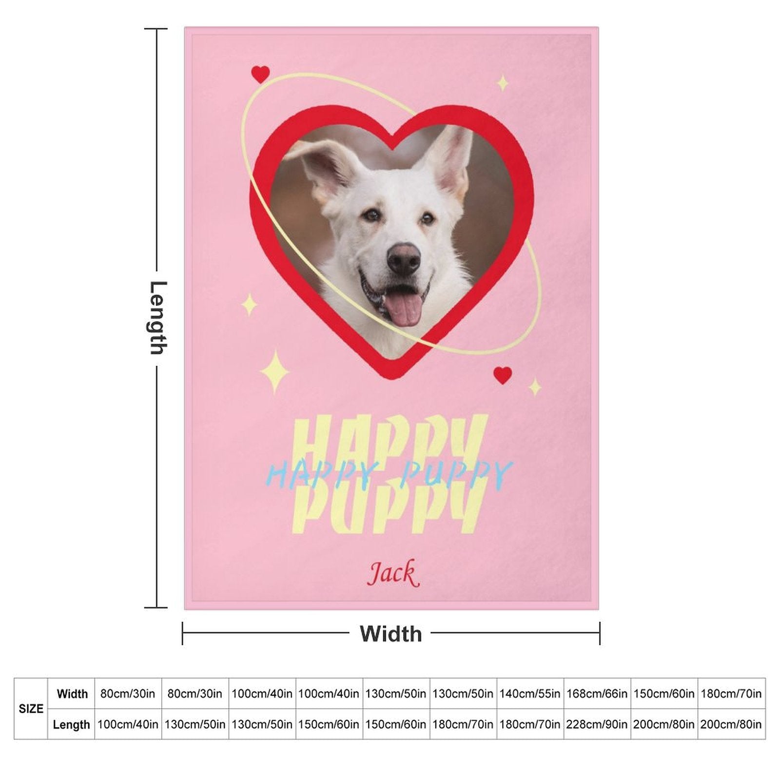 Custom Pet Photo Blanket Happy Puppy Blanket-WEPRINTME-8