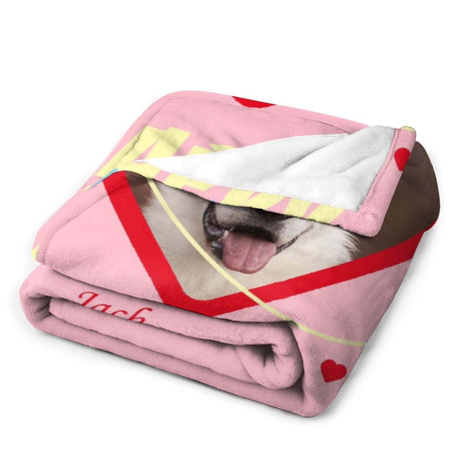 Custom Pet Photo Blanket Happy Puppy Blanket-WEPRINTME-9