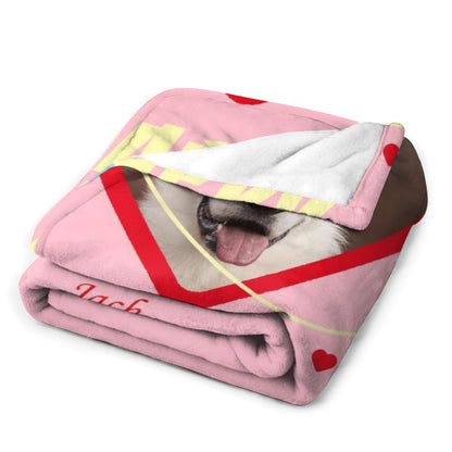 Custom Pet Photo Blanket Happy Puppy Blanket-WEPRINTME-9