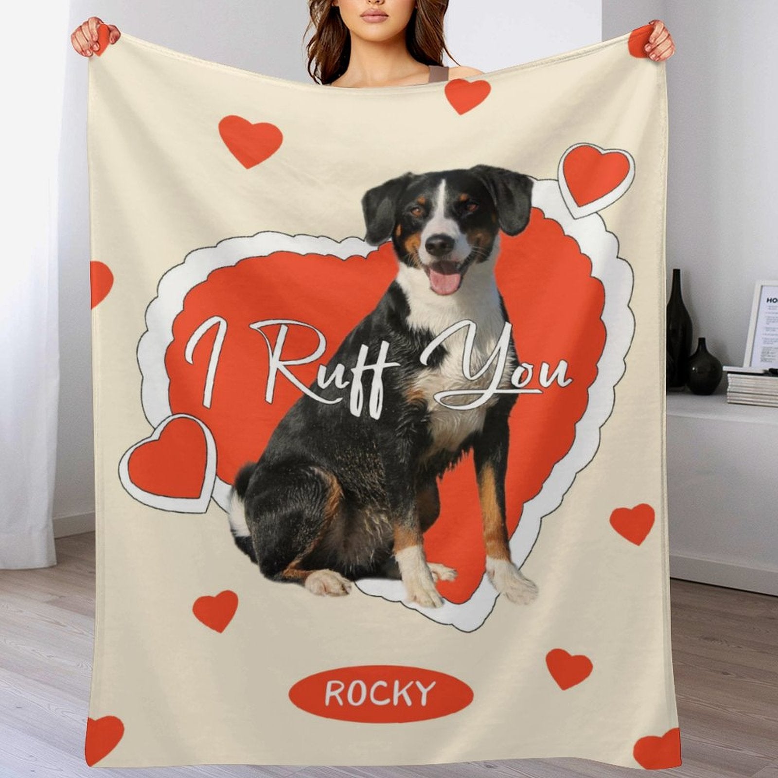 Custom Pet Photo Blanket I Ruff You Blanket-WEPRINTME-11