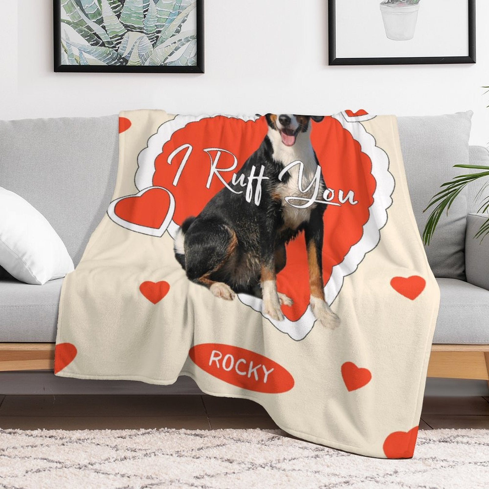 Custom Pet Photo Blanket I Ruff You Blanket-WEPRINTME-3