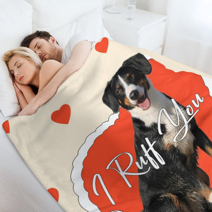 Custom Pet Photo Blanket I Ruff You Blanket-WEPRINTME-5