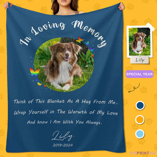 Custom Pet Photo Blanket Loving Memory Blanket-WePrintMe-1