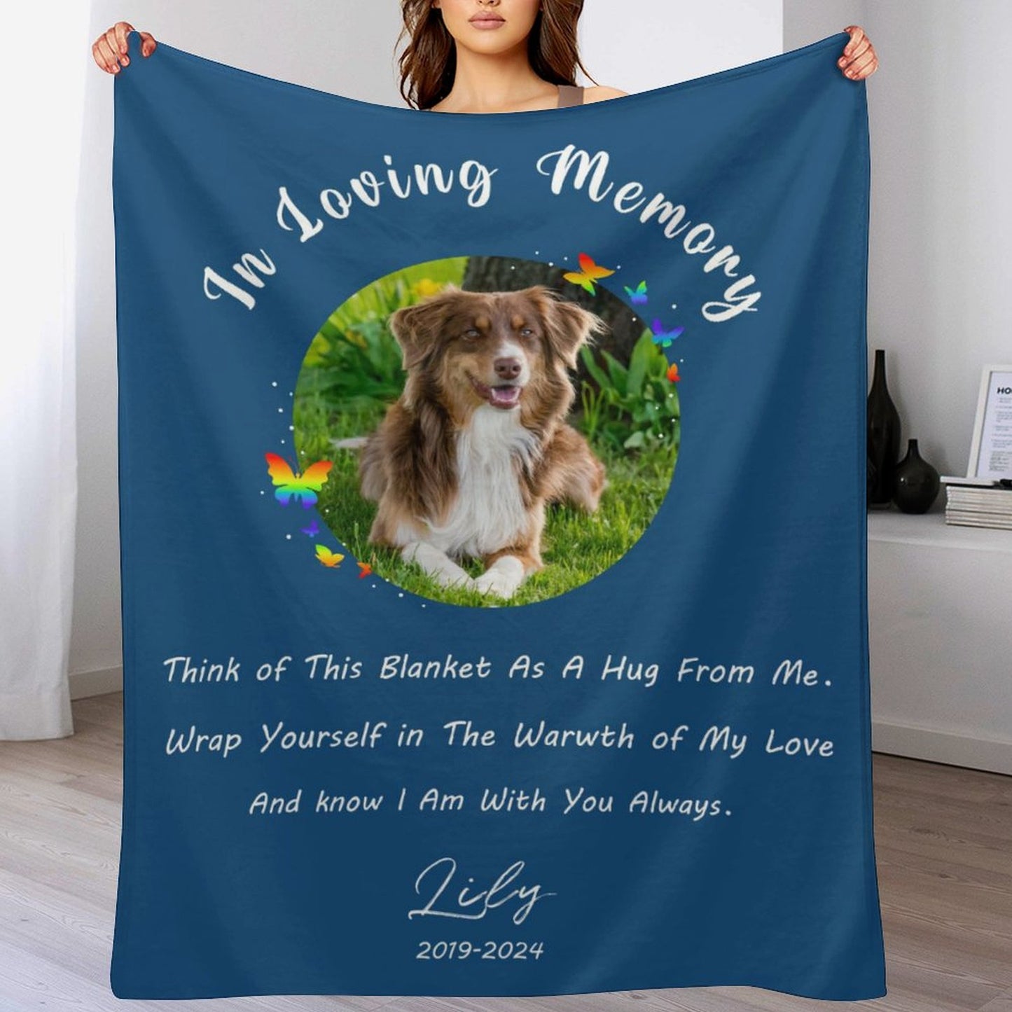 Custom Pet Photo Blanket Loving Memory Blanket-WEPRINTME-2