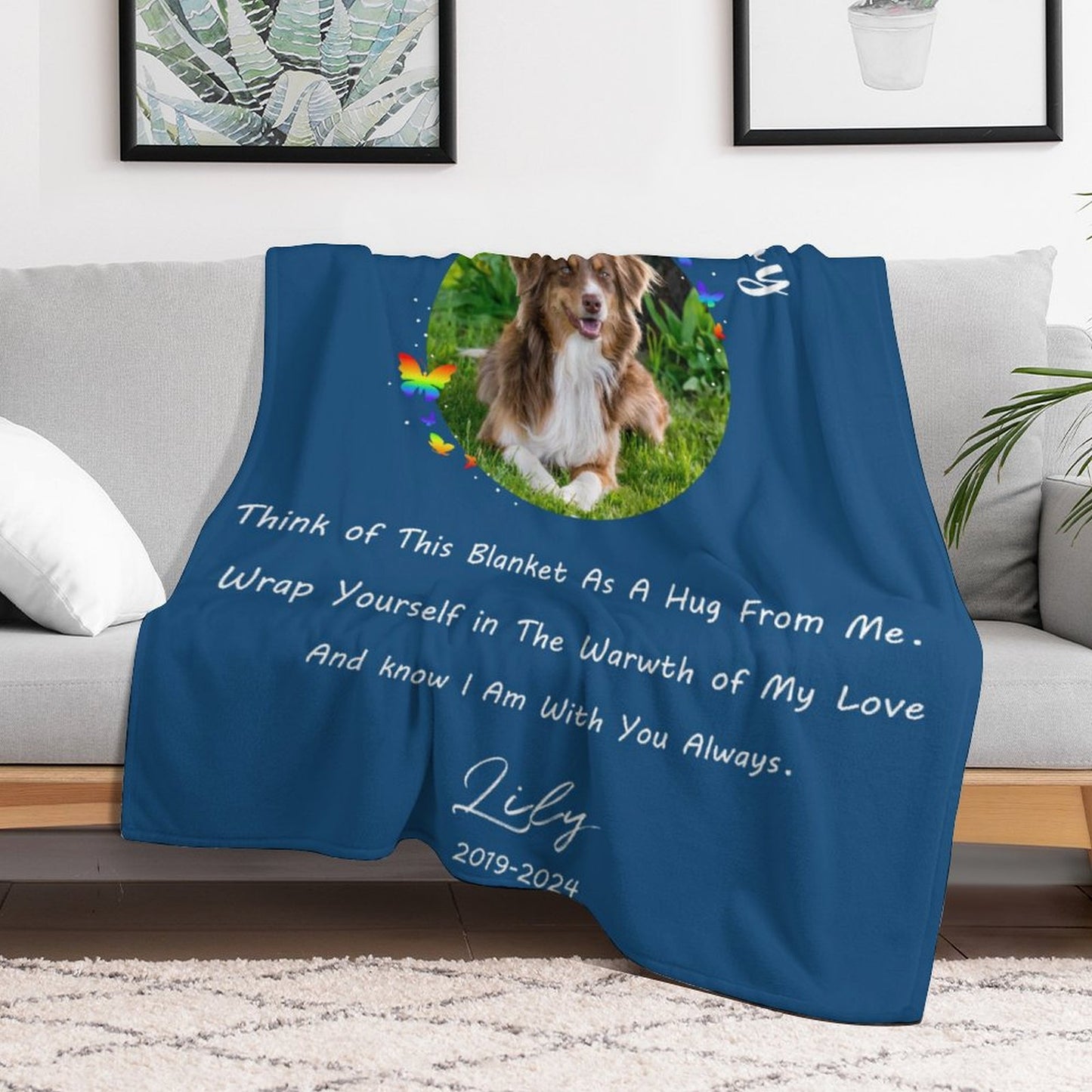 Custom Pet Photo Blanket Loving Memory Blanket-WEPRINTME-3