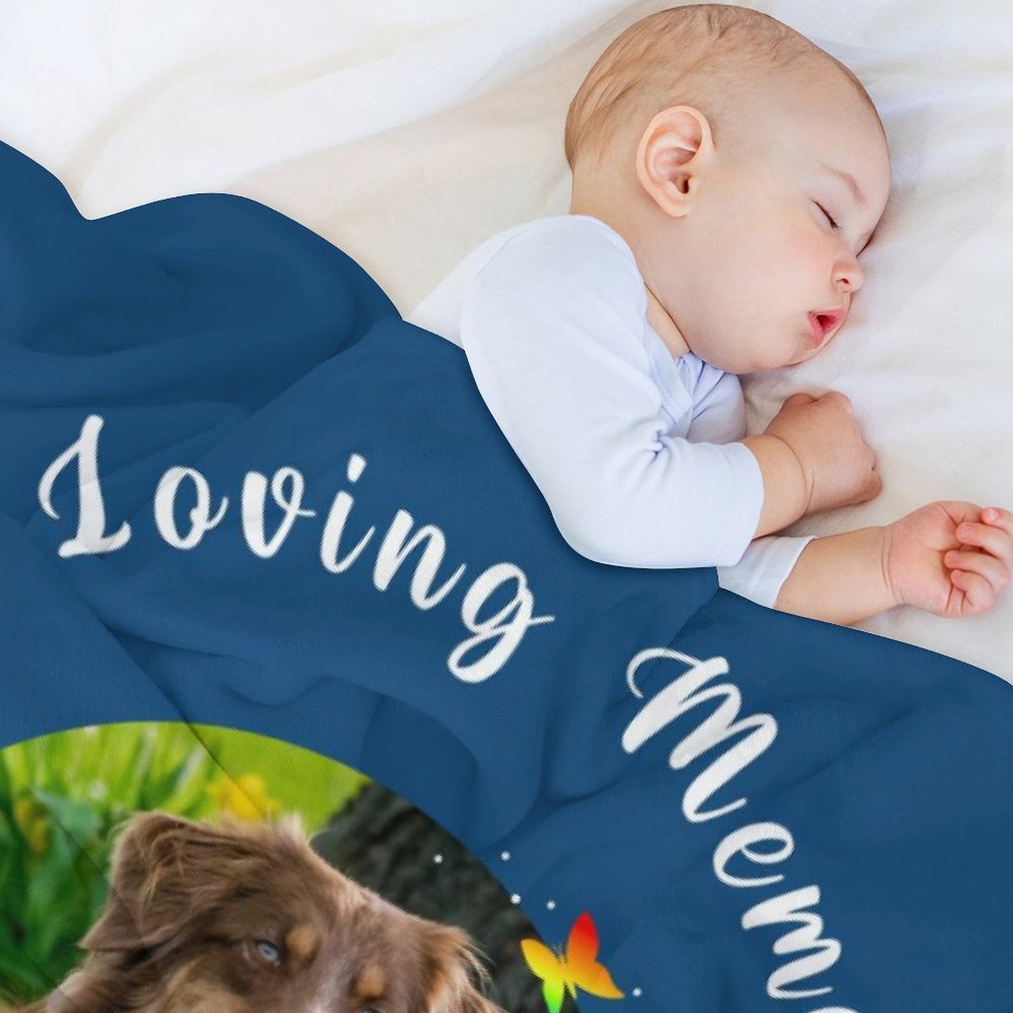 Custom Pet Photo Blanket Loving Memory Blanket-WEPRINTME-5