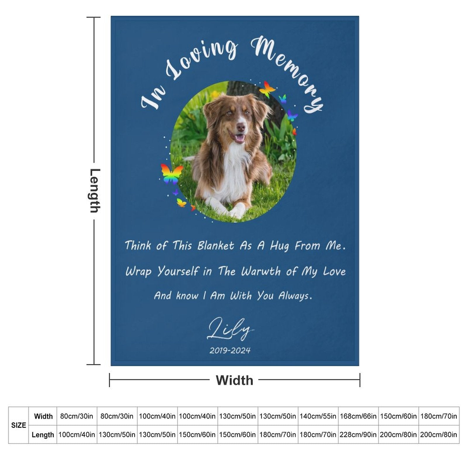 Custom Pet Photo Blanket Loving Memory Blanket-WEPRINTME-8
