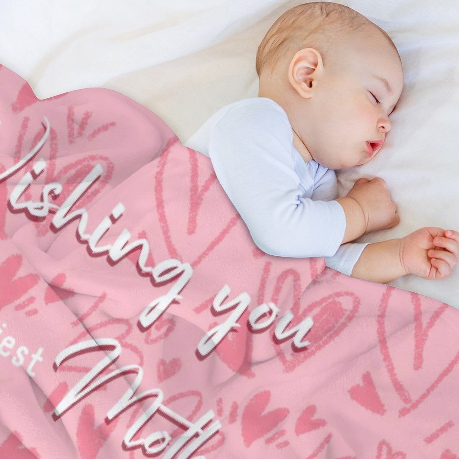 Custom Pet Photo Happest Mother's Day Fleece Blanket-WEPRINTME-5