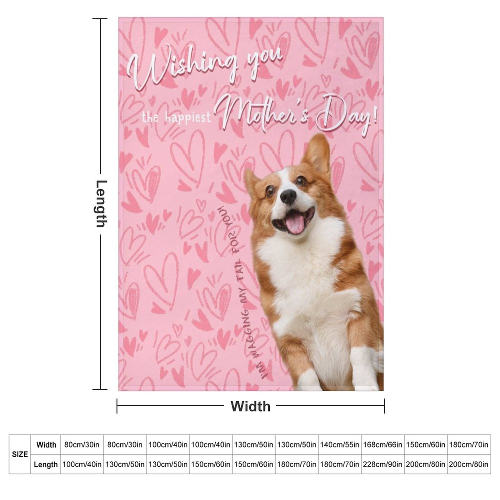 Custom Pet Photo Happest Mother's Day Fleece Blanket-WEPRINTME-7