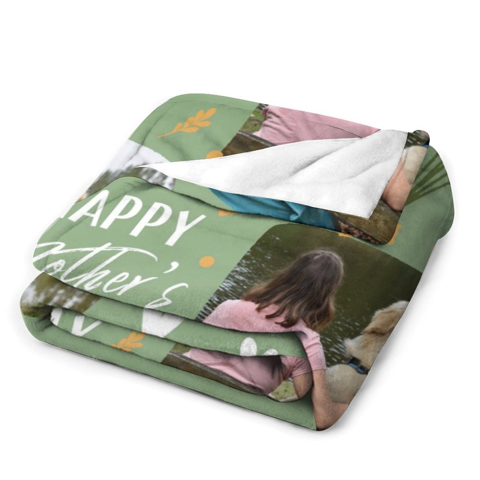 Custom Pet Photo Happy Mother's Day Fleece Blanket-WEPRINTME-8