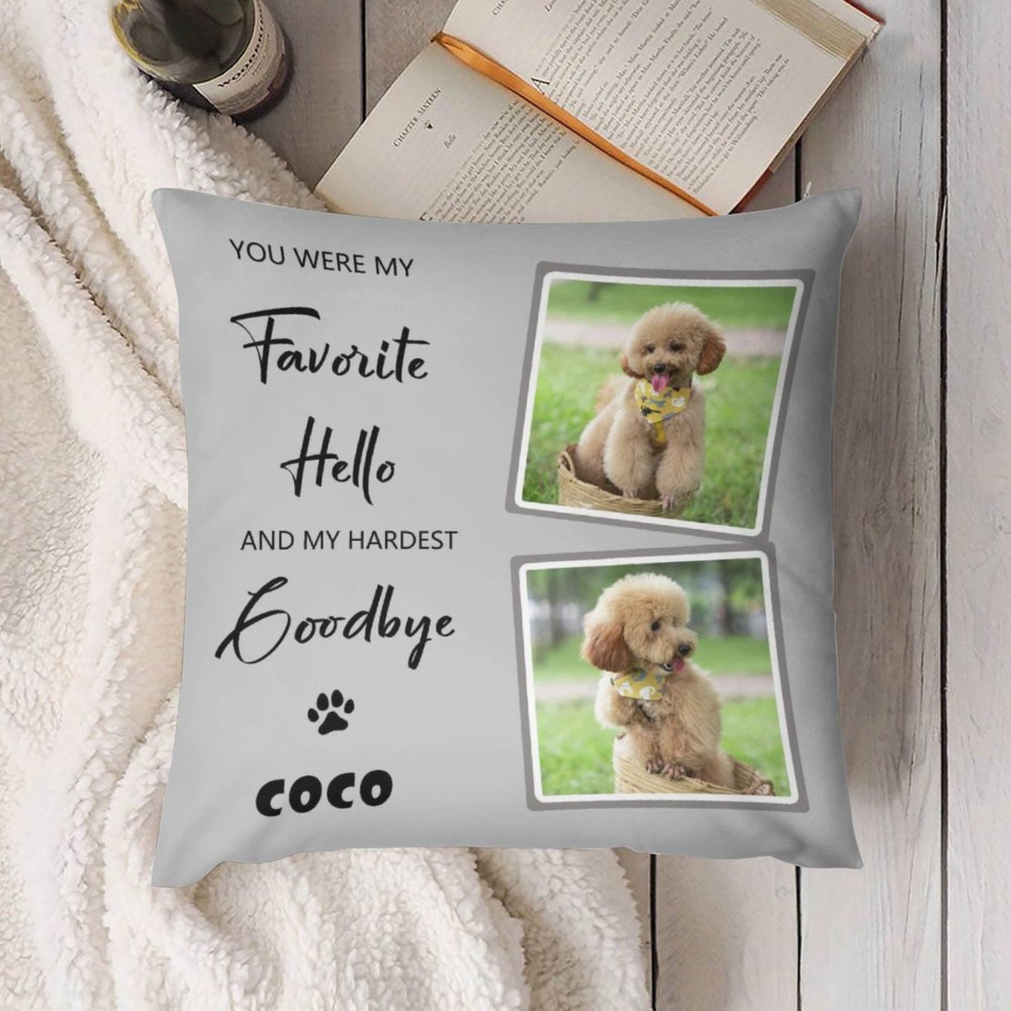 Custom Pet Photo Hardest Goodbye Pillow Case-WEPRINTME-3