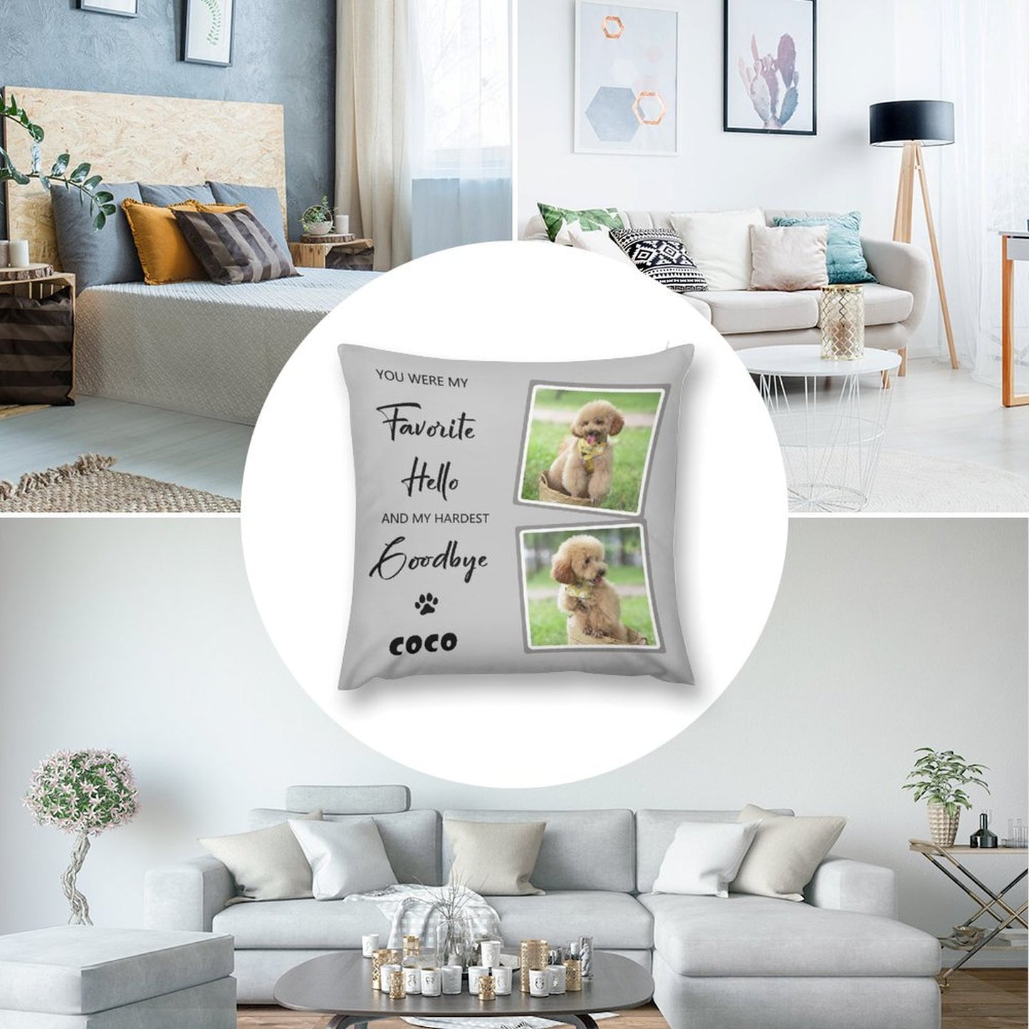 Custom Pet Photo Hardest Goodbye Pillow Case-WEPRINTME-4