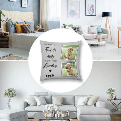 Custom Pet Photo Hardest Goodbye Pillow Case-WEPRINTME-4