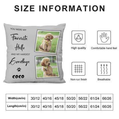 Custom Pet Photo Hardest Goodbye Pillow Case-WEPRINTME-5
