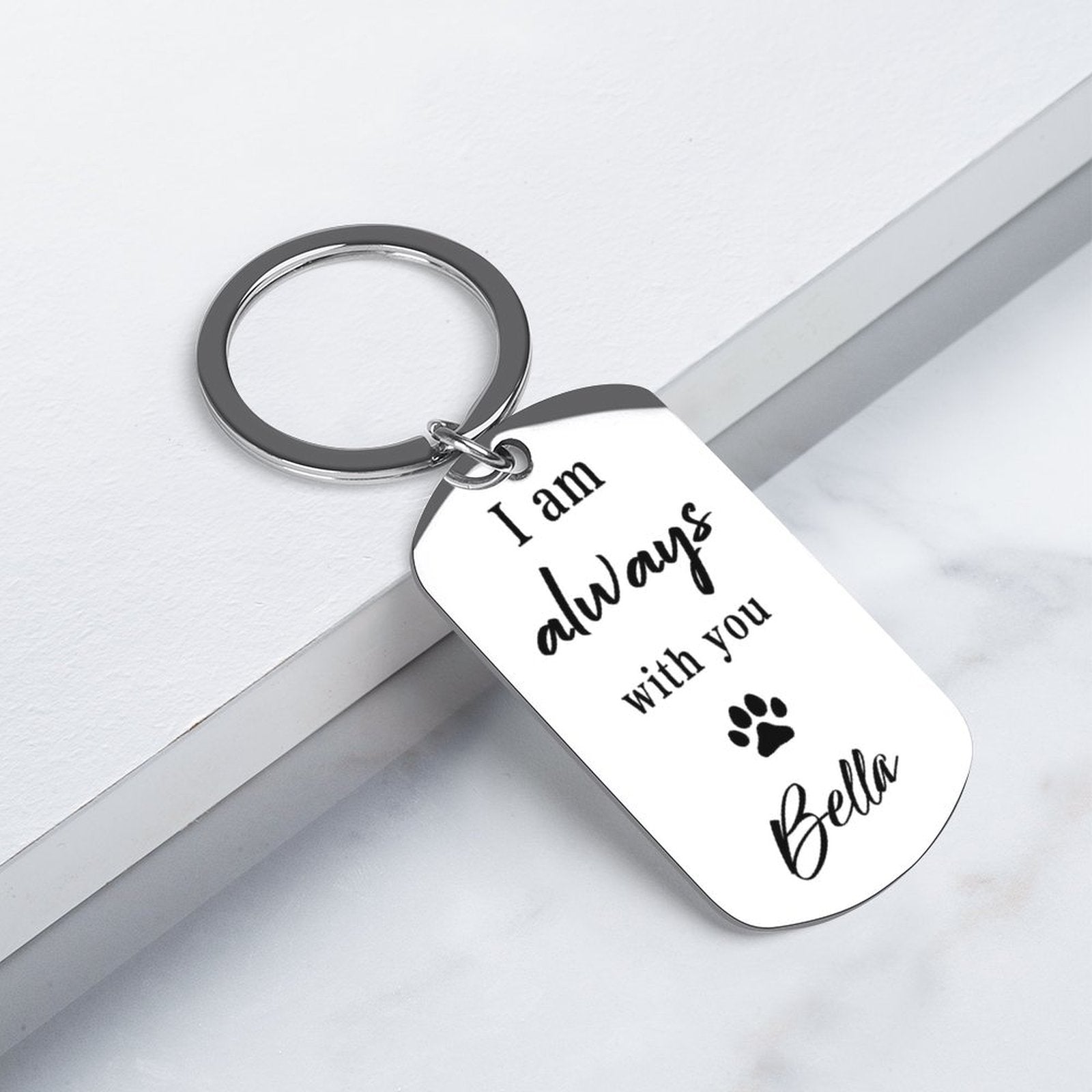 Custom Pet Photo I'm Always with You Metal Keychain-WEPRINTME-3