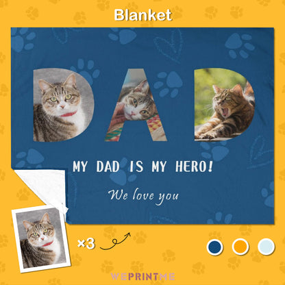 Custom Pet Photo Mom Dad Fleece Blanket-WEPRINTME-111