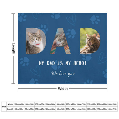 Custom Pet Photo Mom Dad Fleece Blanket-WEPRINTME-5