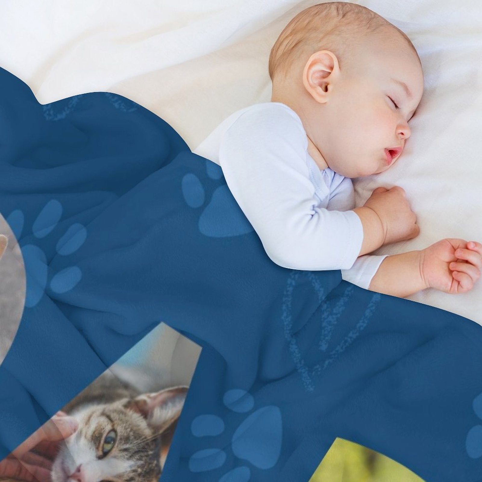 Custom Pet Photo Mom Dad Fleece Blanket-WEPRINTME-6
