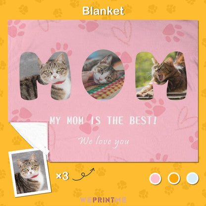 Custom Pet Photo Mom Dad Fleece Blanket-WEPRINTME-8