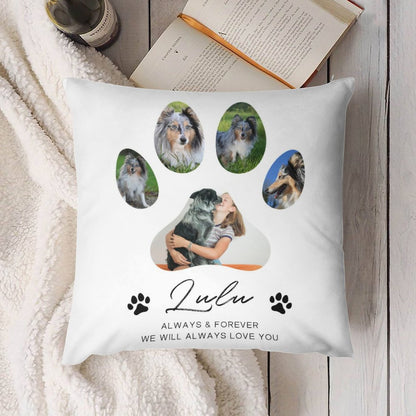 Custom Pet Photo Paws Memory Pillow Case-WEPRINTME-3