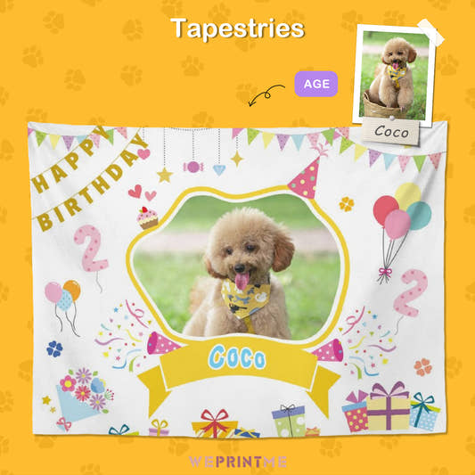 Custom Pet Photo Tapestries Birthday Tapestries-WePrintMe-1