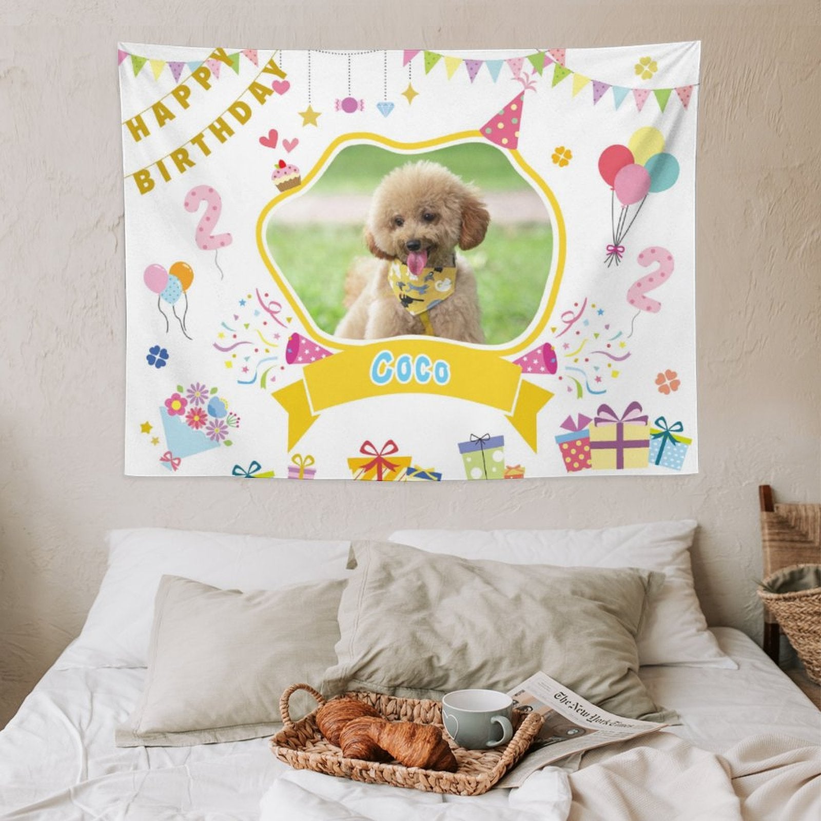 Custom Pet Photo Tapestries Birthday Tapestries-WEPRINTME-2