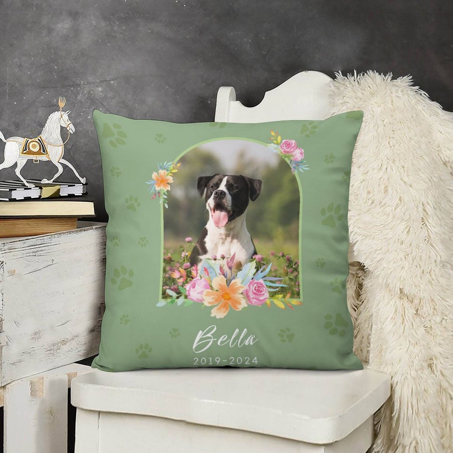 Custom Pet Photo Words to You Pillow Case-WEPRINTME-2