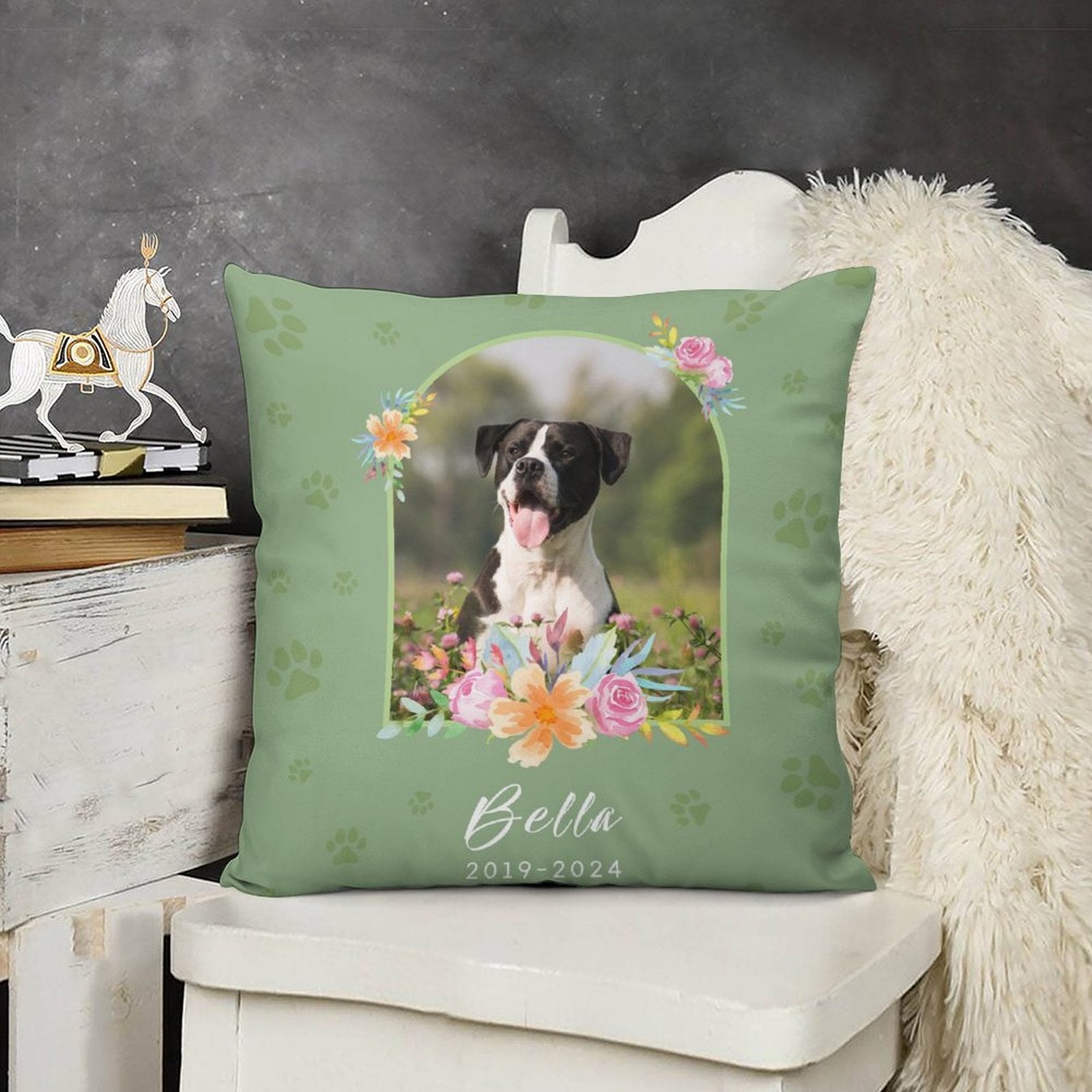 Custom Pet Photo Words to You Pillow Case-WEPRINTME-2