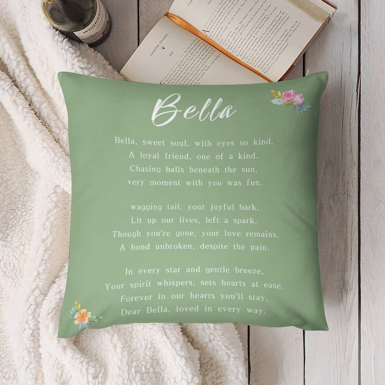 Custom Pet Photo Words to You Pillow Case-WEPRINTME-3