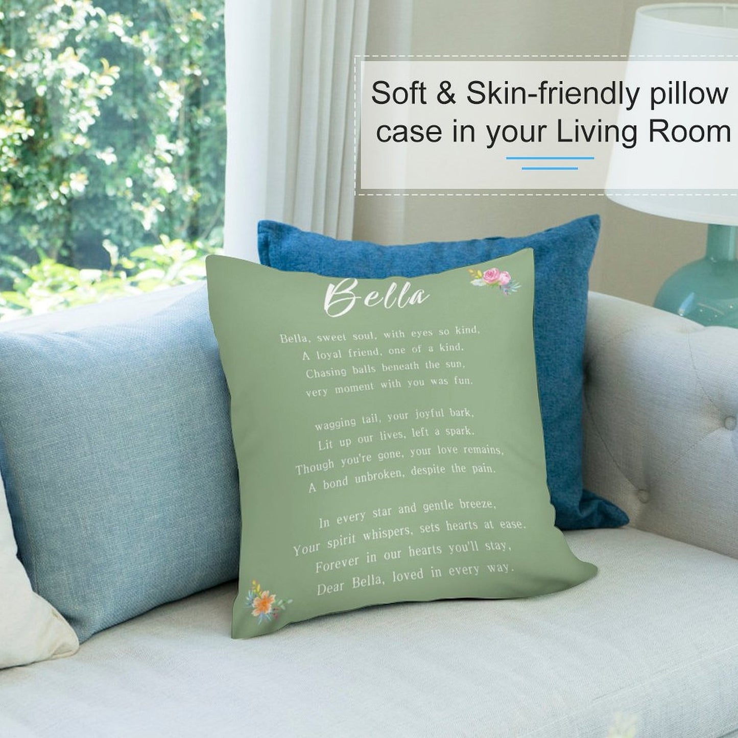 Custom Pet Photo Words to You Pillow Case-WEPRINTME-4